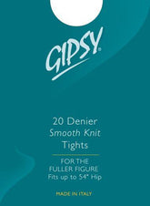 Medias de punto liso transparente de 20 deniers de Gipsy para una figura más completa